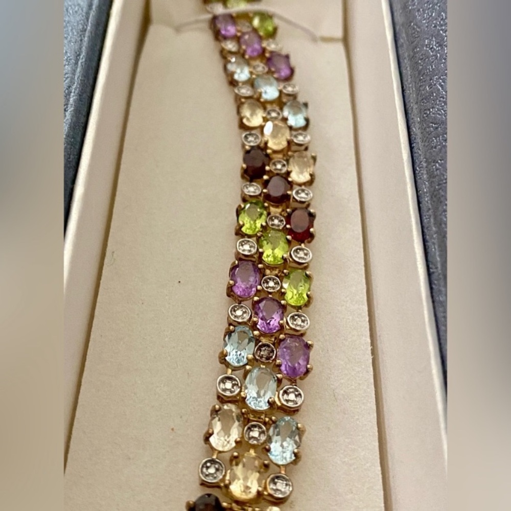 Elegant Multi-Color Gemstone Bracelet Ross Simon